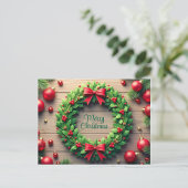 Frohe Weihnachtsfeiertage Wreath Feiertagspostkarte