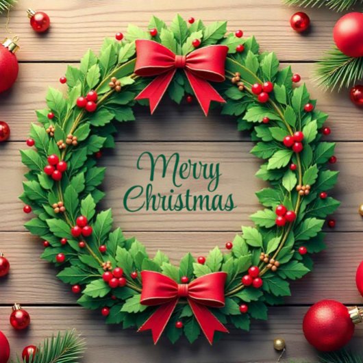 Frohe Weihnachtsfeiertage Wreath Feiertagspostkarte