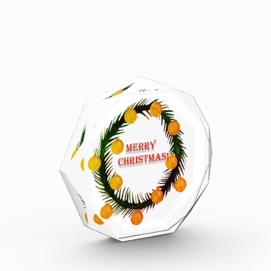 Frohe Weihnachtsfeiertage Wreath Fotoblock (Links)