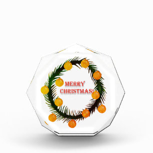 Frohe Weihnachtsfeiertage Wreath Fotoblock