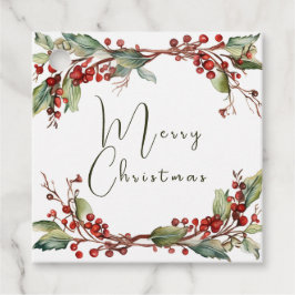 Frohe Weihnachtsfeiertage Wreath Geschenkanhänger