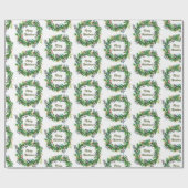 Frohe Weihnachtsfeiertage Wreath Geschenkpapier (Flach)