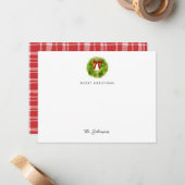 Frohe Weihnachtsfeiertage Wreath Mitteilungskarte (Vorderseite/Rückseite Beispiel)