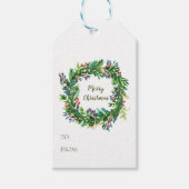 Frohe Weihnachtsfeiertage Wreath Mittlere Geschenk Geschenkanhänger (Vorderseite)