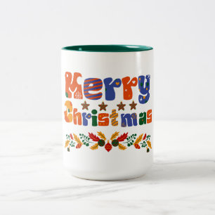 Frohe Weihnachtsfeiertage Zweifarbige Tasse