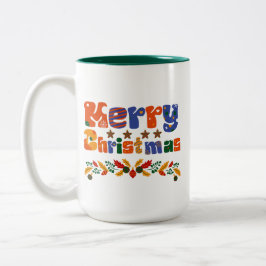 Frohe Weihnachtsfeiertage Zweifarbige Tasse