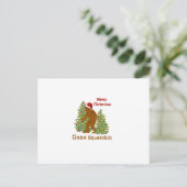 Frohe Weihnachtsfeige Feiertagspostkarte (Stehend Vorderseite)