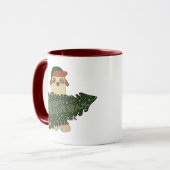 Frohe Weihnachtsfeige in der Tasse des Weihnachtsb (Vorderseite Links)