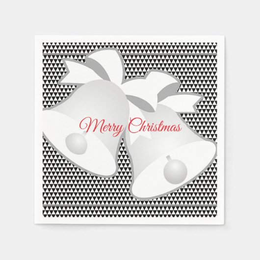 Frohe Weihnachtsferien Bells Serviette (Vorderseite)
