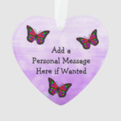 Frohe Weihnachtsferien Butterfly Holiday Keepake Ornament (Rückseite)