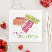 Frohe Weihnachtsferien Classic Ribbon Candy Serviette (Beispiel)
