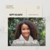 Frohe Weihnachtsferien Essentials Foto Postkarte (Vorne/Hinten)