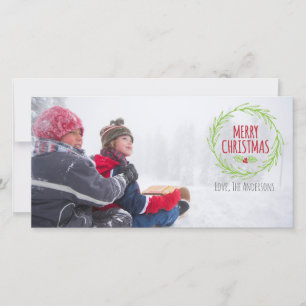 Frohe Weihnachtsferien-Fotokarte Feiertagskarte