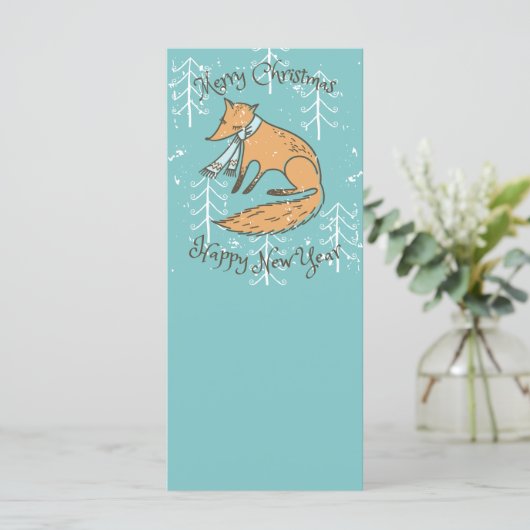 Frohe Weihnachtsferien Fox Cosy (Stehend Vorderseite)