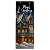 Frohe Weihnachtsferien Geschenktüte Für Weinflaschen (Rückseite)