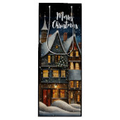 Frohe Weihnachtsferien Geschenktüte Für Weinflaschen (Vorderseite)