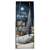Frohe Weihnachtsferien Geschenktüte Für Weinflaschen (Rückseite)