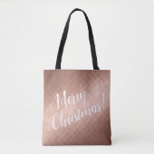 Frohe Weihnachtsferien Rose Gold metallisch Tasche (Vorderseite)