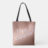 Frohe Weihnachtsferien Rose Gold metallisch Tasche (Rückseite)