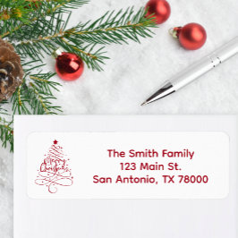 Frohe Weihnachtsferien-Rücksendeadresse