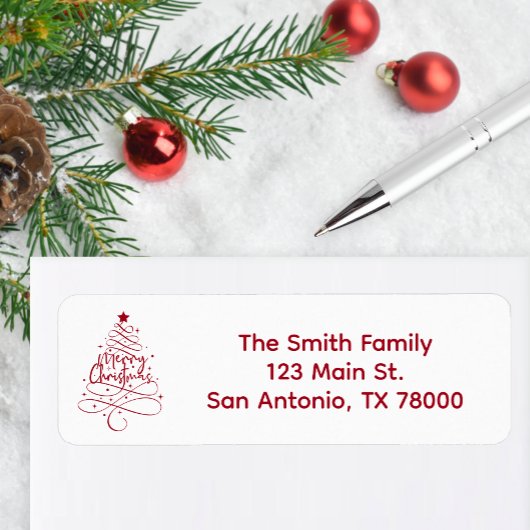 Frohe Weihnachtsferien-Rücksendeadresse