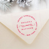 Frohe Weihnachtsferien-Rücksendeadresse Gummistempel