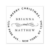 Frohe Weihnachtsferien-Rücksendeadresse Permastempel (Design)