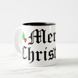 Frohe Weihnachtsferien-Tasse Zweifarbige Tasse