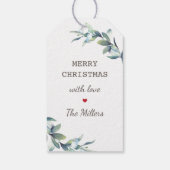 Frohe Weihnachtsferien Winter Berries Geschenkanhänger (Rückseite)