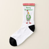 Frohe Weihnachtsferse Socken (Links - Außen)