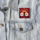 Frohe Weihnachtsfest Rainbow Personalisiert Button (Beispiel)