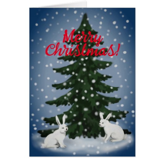 Frohe Weihnachtsfichte und Bundnies Card (Vorne)