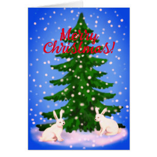 Frohe Weihnachtsfichte und Bundnies Card