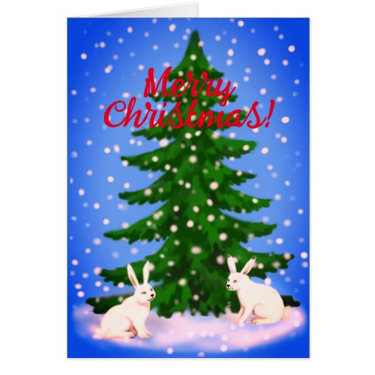 Frohe Weihnachtsfichte und Bundnies Card (Vorne)