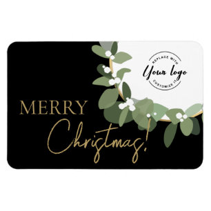 Frohe Weihnachtsfirma Logo Gold Black Custom Hol Magnet