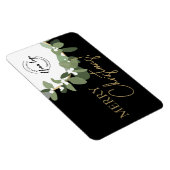 Frohe Weihnachtsfirma Logo Gold Black Custom Hol Magnet (Rechte Seite)