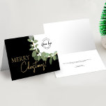 Frohe Weihnachtsfirma Logo Gold Custom Feiertagskarte<br><div class="desc">Erweitern Sie Ihre Holiday Grüße und danken Sie Ihren Kunden, Mitarbeitern und Kunden mit diesen modernen und anpassbaren Weihnachts Corporate Holiday gefalteten Karten. Ersetzen Sie das Logo durch Ihr eigenes Branding, personalisieren Sie die Nachricht und das Firmenzeichen. Mit meinen modernen Kranz-Illustrationen in Gold, Grün und Weiß und den Worten "Frohe...</div>