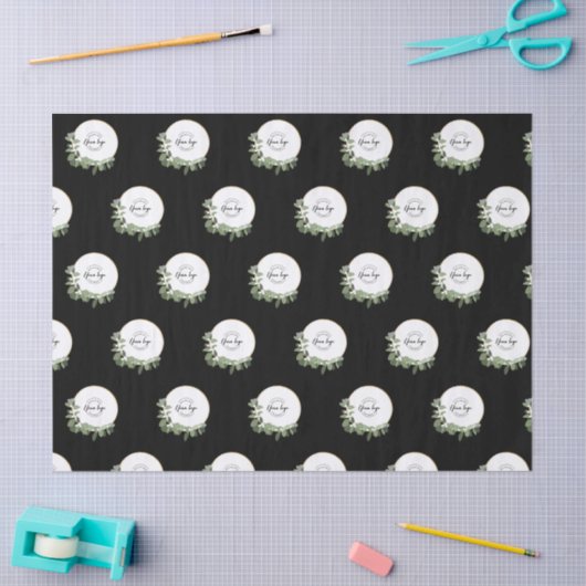 Frohe Weihnachtsfirma Logo Gold Custom Seidenpapier (Basteln)