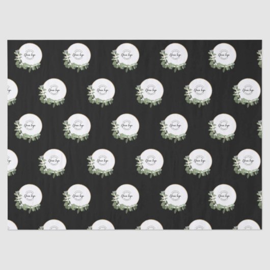 Frohe Weihnachtsfirma Logo Gold Custom Seidenpapier (Vorderseite)