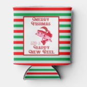 Frohe Weihnachtsfischerei Fischen Beer Dosenkühler (Vorderseite)