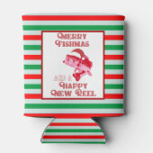 Frohe Weihnachtsfischerei Fischen Beer Dosenkühler (Rückseite)