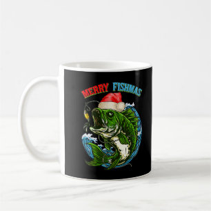 Frohe Weihnachtsfischerei Funny Fishing Fisch Gege Kaffeetasse