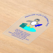 Frohe Weihnachtsfischerei Pinguin Custom Acryleinladungen (Ablage )