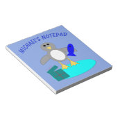 Frohe Weihnachtsfischerei Pinguin Custom Notepad Notizblock (angewinkelt)