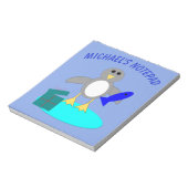 Frohe Weihnachtsfischerei Pinguin Custom Notepad Notizblock (Rotiert)