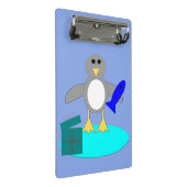 Frohe Weihnachtsfischerei Pinguin Mini-Zwischenabl Mini Klemmbrett (Schrägansicht)