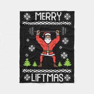 Frohe Weihnachtsfitness Hässliches Weihnachten Xma Fleecedecke