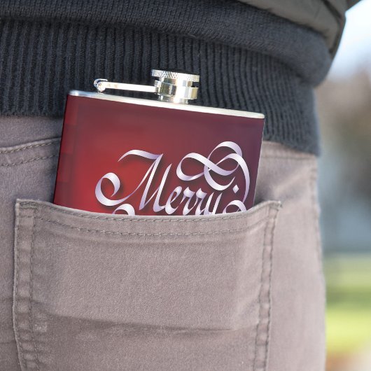 Frohe Weihnachtsflasche Flachmann