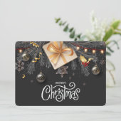 Frohe Weihnachtsflat Feiertagskarte (Stehend Vorderseite)