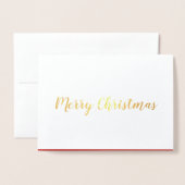Frohe Weihnachtsfoil-Grußkarte Folienkarte (Vorderseite mit Umschlag)